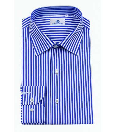 Camicia Uomo a riga blu