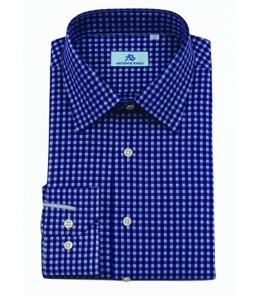Camicia Uomo a quadri blu