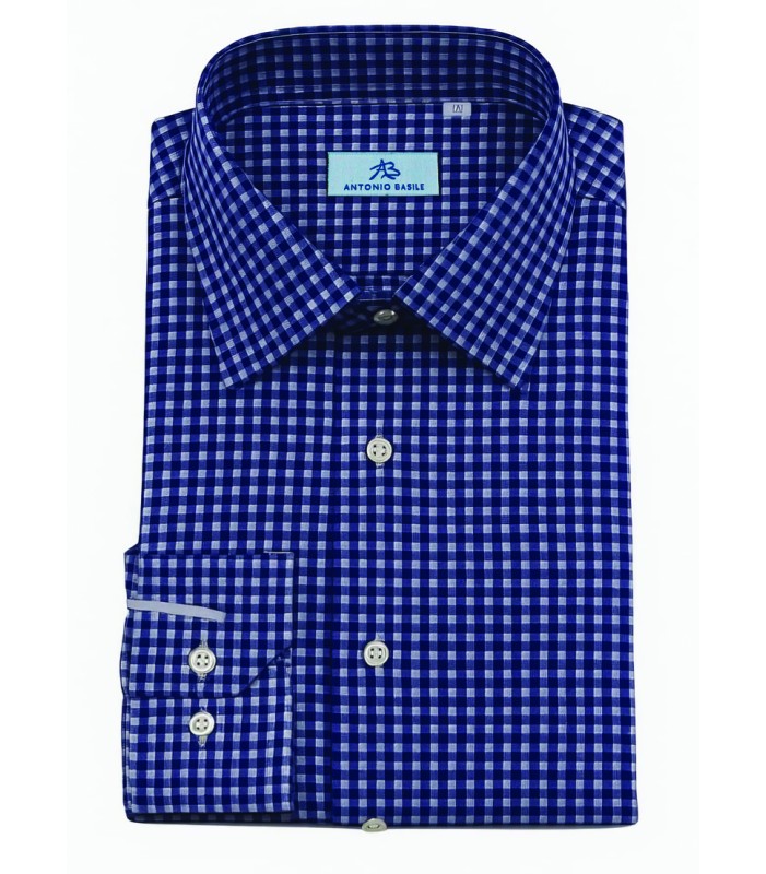 Camicia Uomo a quadri blu