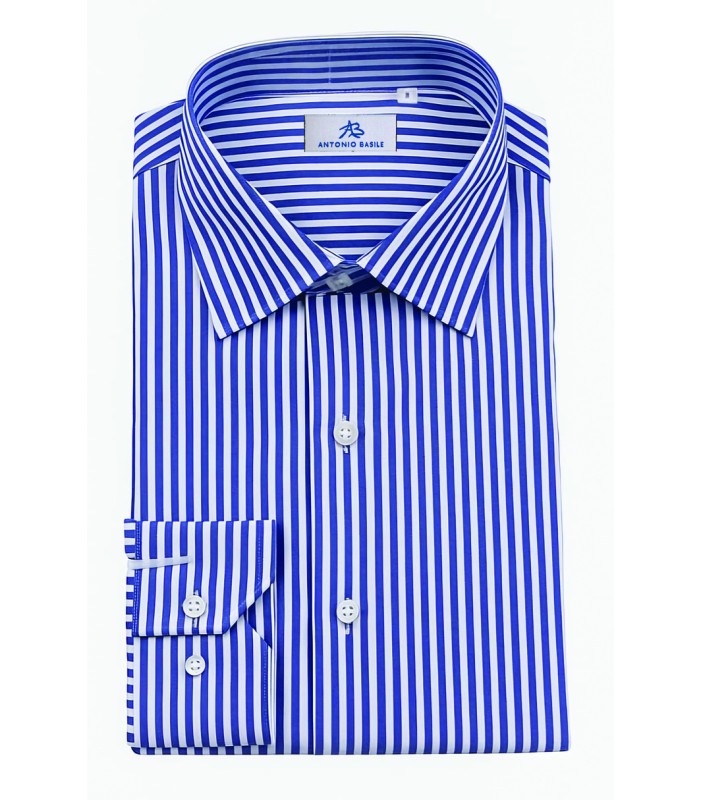 Camicia Uomo a riga blu